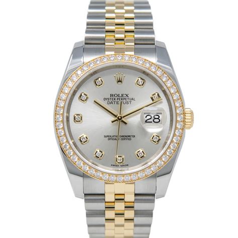 rolex datejust silver met goud|rolex just date price.